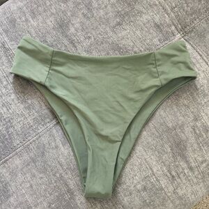 Zaful Mid waist Green Bikini Bottoms